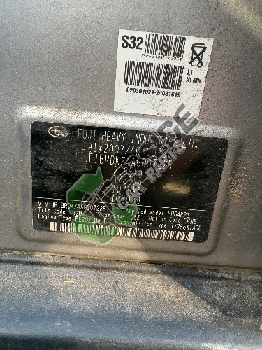 2009-2012 SUBARU OUTBACK SE NAV-PLUS MK5 DRIVERS REAR DOOR